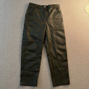 Aritzia Leather Cargo Straight Leg pant
